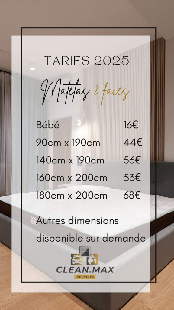 Tarifs nettoyage de matalas à Toulouse